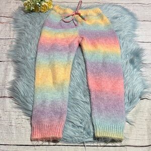 Lola + The Boys Sunset Pastel Knit Sweater Jogger Pants sz 10